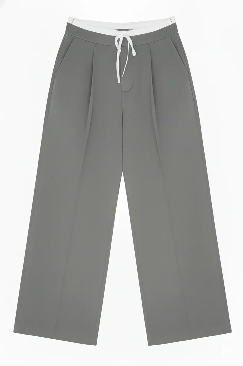 Pantalon Large Double Ceinture