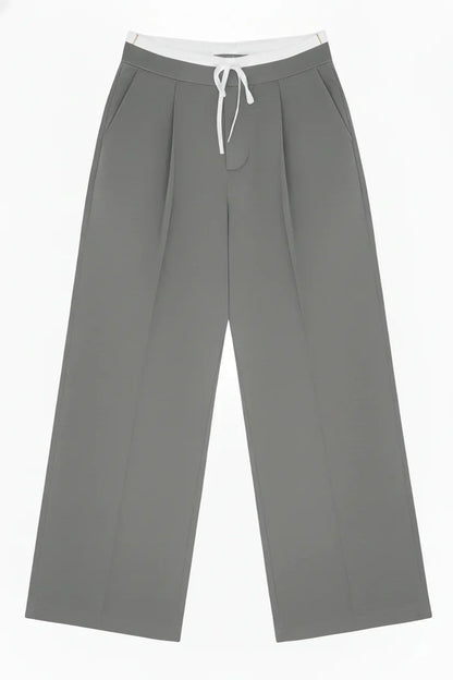 Pantalon Large Double Ceinture